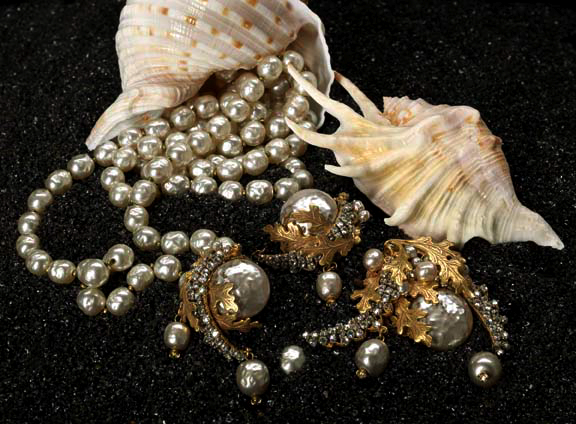 Miriam Haskell Faux Pearl and