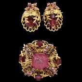 Miriam Haskell Magenta Collect