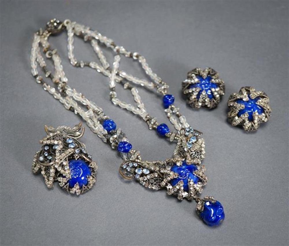 MIRIAM HASKELL NECKLACE, BROOCH AND