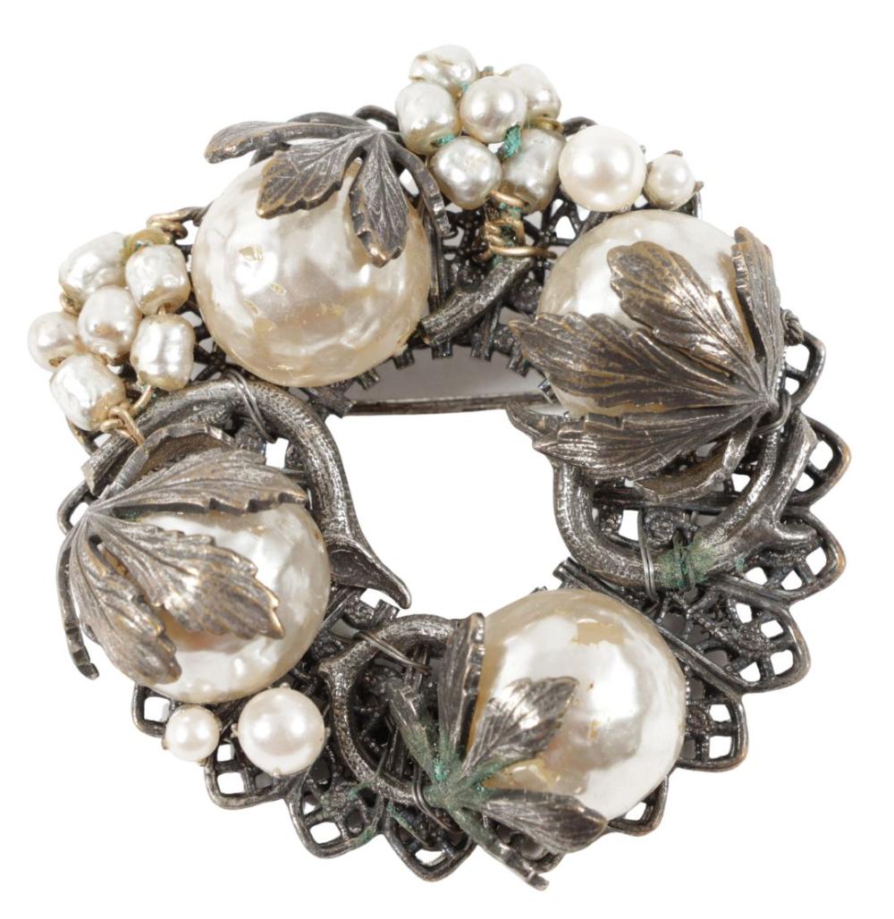 MIRIAM HASKELL SILVER-TONE FAUX