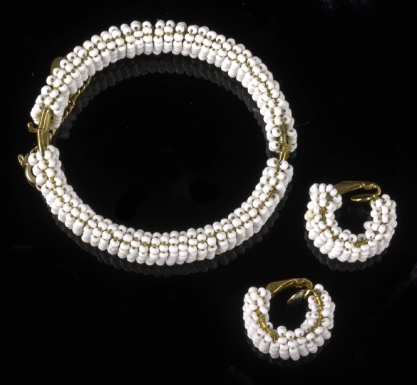 Miriam Haskell White Bead