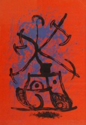MIRO Joan. Lithograph "L'Entra
