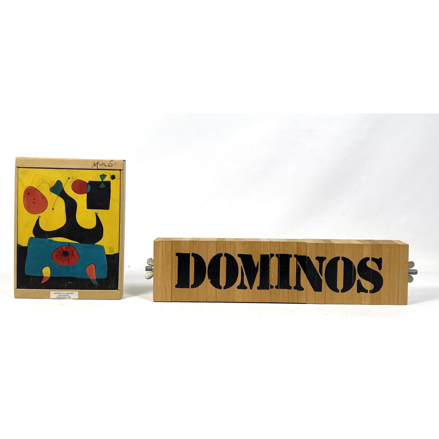 Miro Painted Wood Puzzle and 70s Op