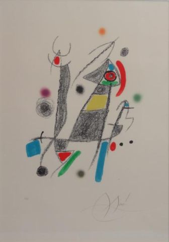 MIRO. Pencil Signed Lithograph.