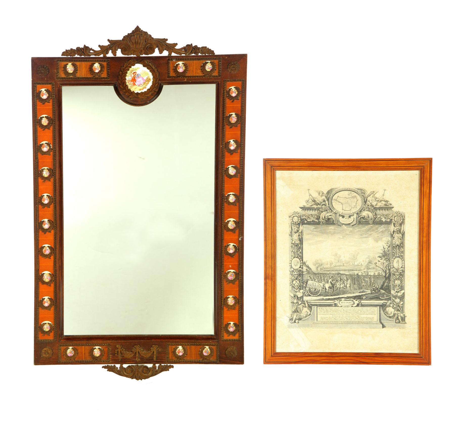 MIRROR AND ENGRAVING.  European 