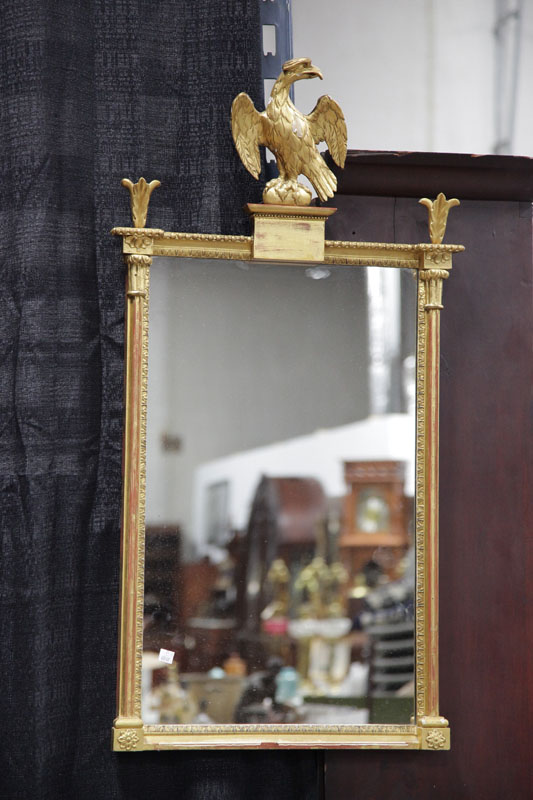 MIRROR. Gilt framed mirror with