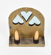 MIRRORED BACK TIN CANDLE SCONC