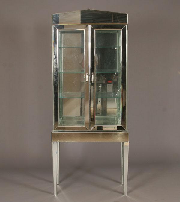 Mirrored Deco curio cabinet