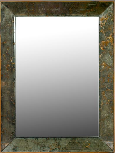 Mirrored Glass-Enframed Looking