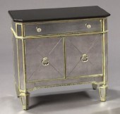 Mirrored Glass-Veneered Two-Do