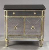 Mirrored Glass-Veneered Two-Do