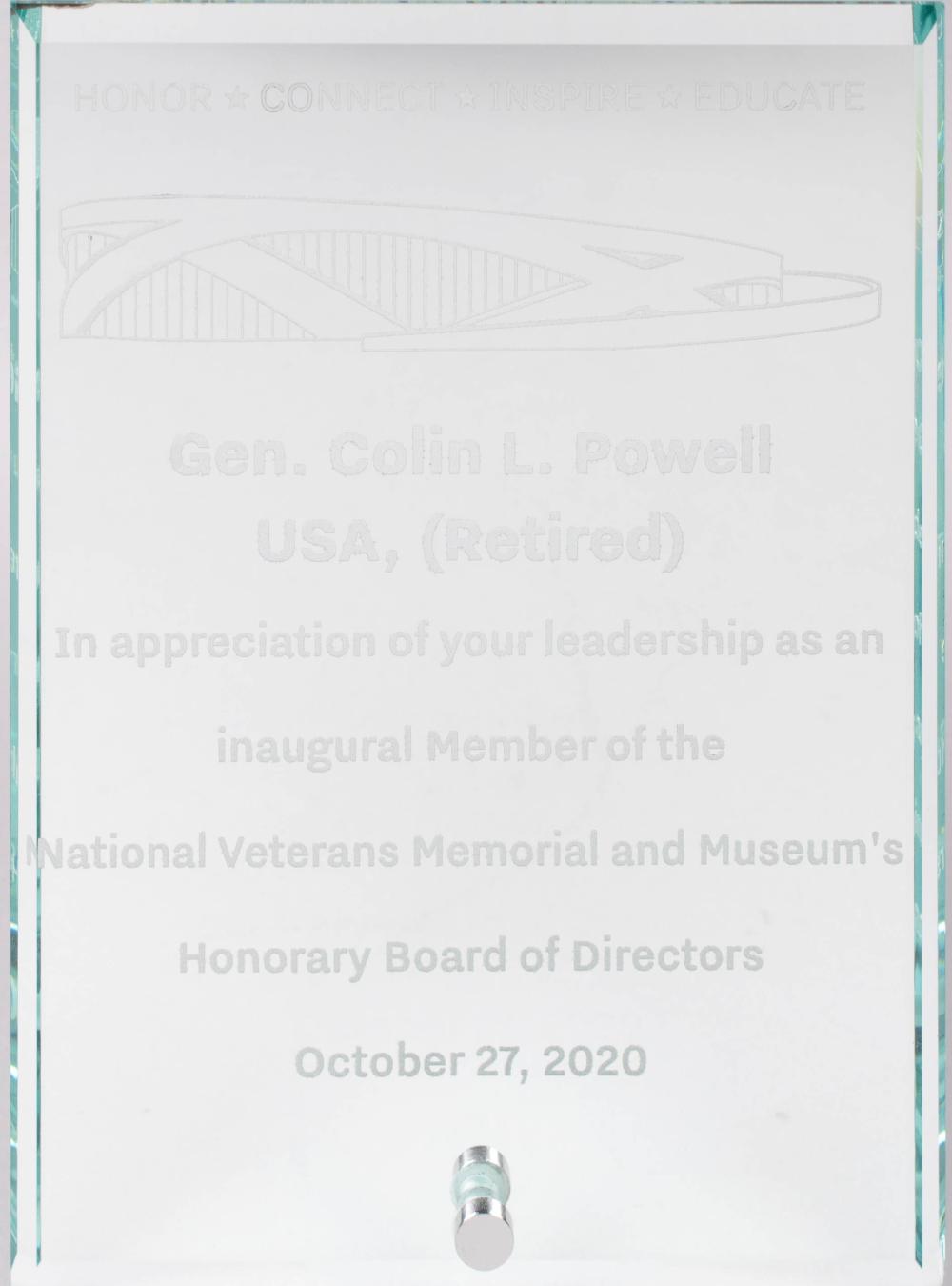 MIRRORED PLAQUE FOR NATIONAL