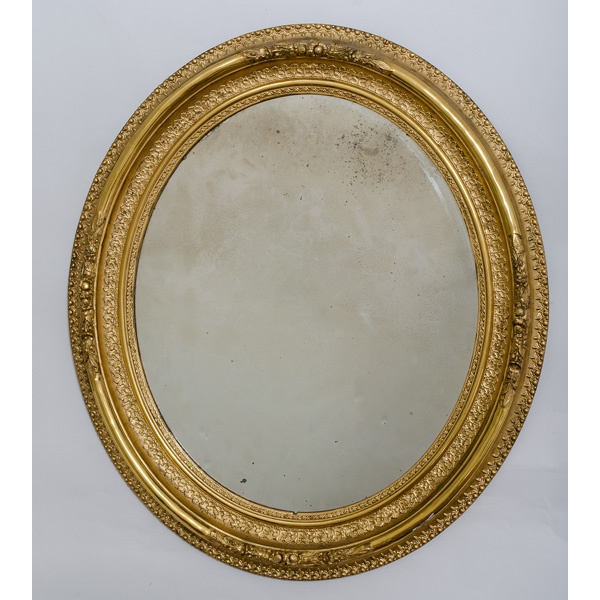 Mirrors Two oval giltwood