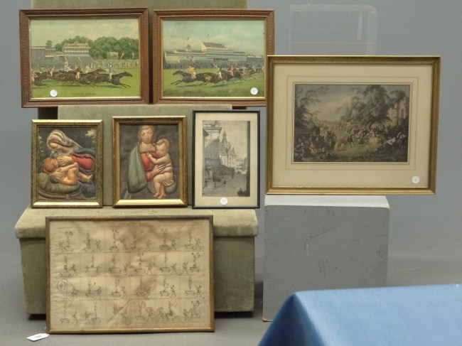 Misc. artwork lot including print