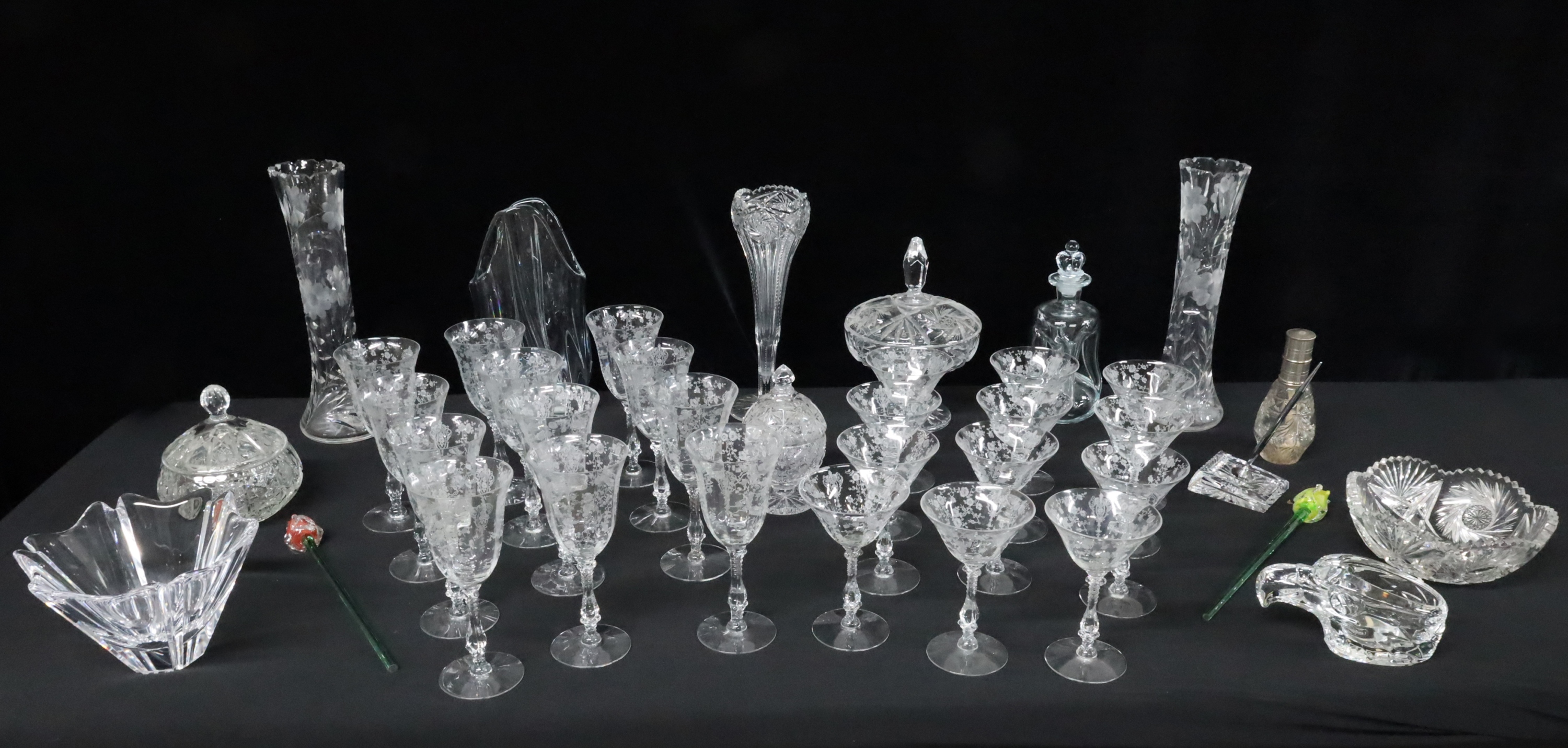 MISC. ESTATE LOT OF CUT & ETCHED