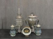 Misc. Lot: 2 Glass & Pewter Ju