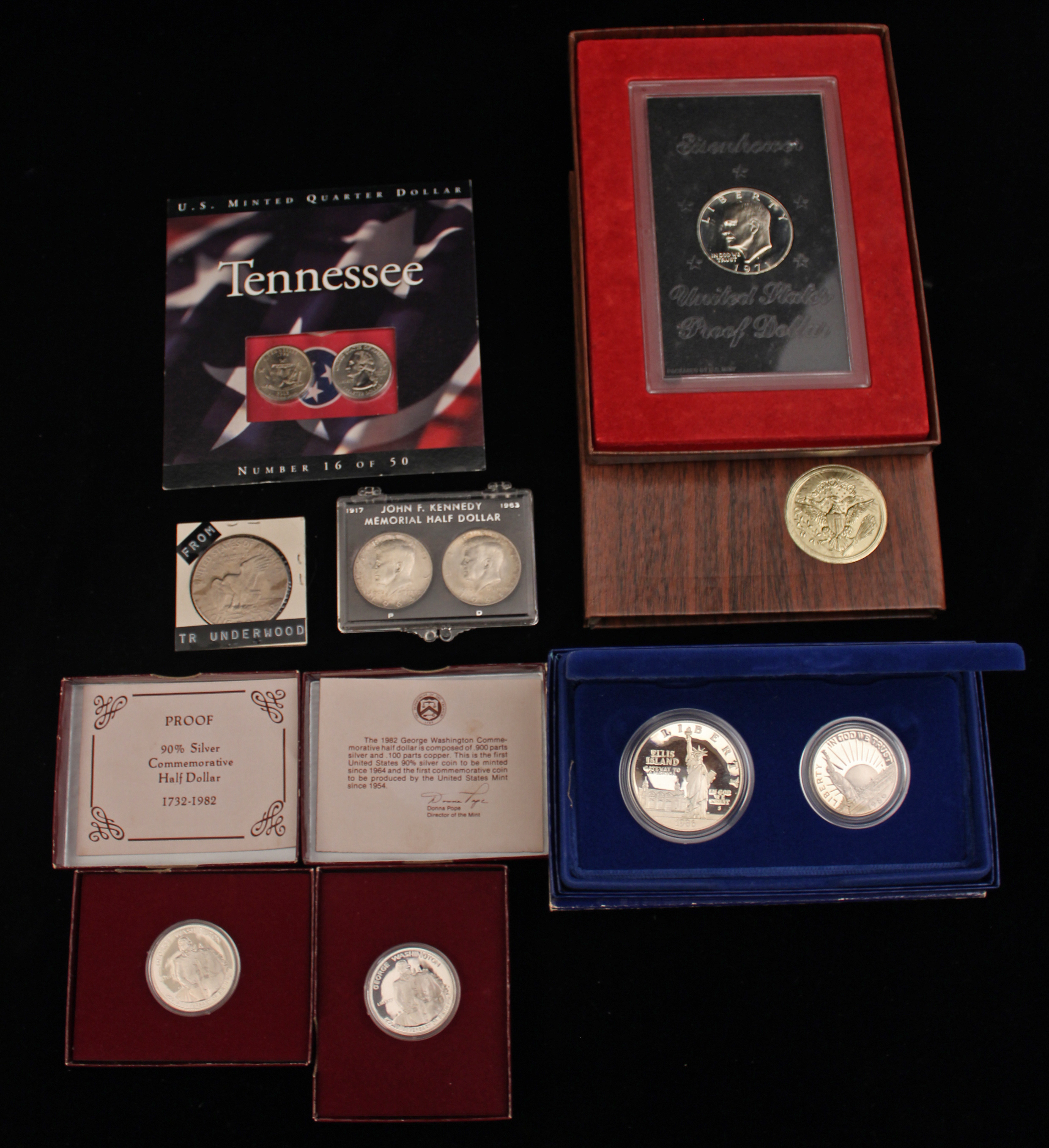 MISC. LOT OF 10 PROOF AND MINT COIN