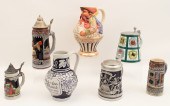 MISC. LOT OF 7 GERMAN TANKARDS
