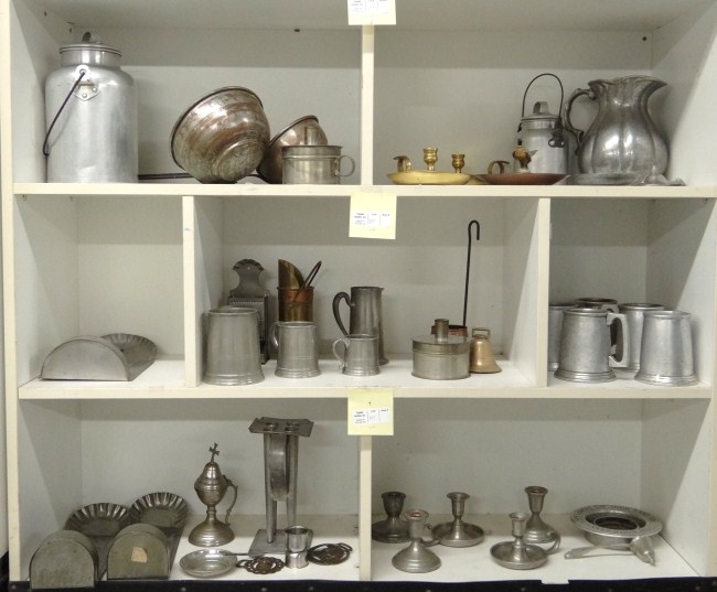 Misc. lot pewter candle molds