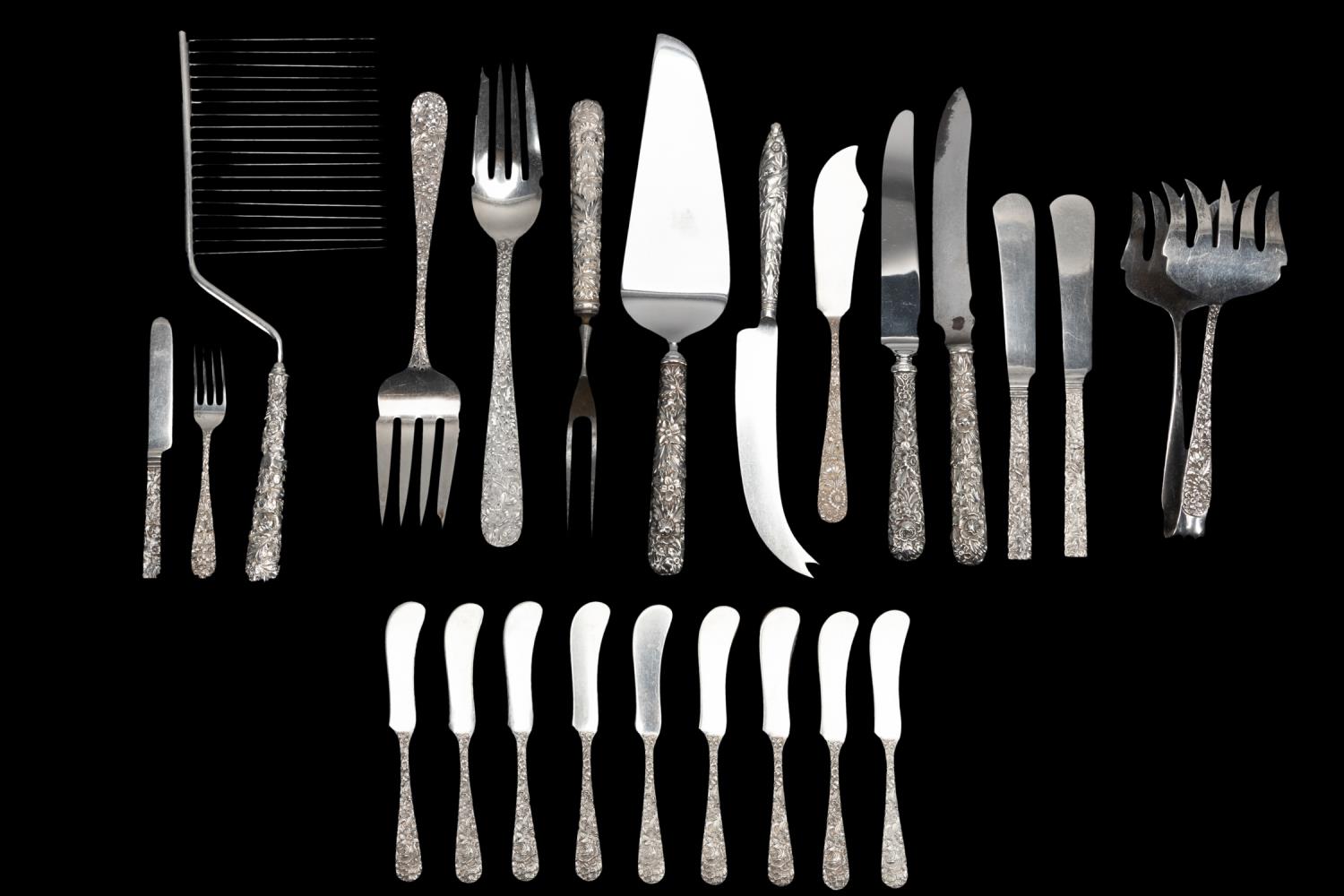 MISC. MAINLY KIRK "REPOUSSE" SILVER