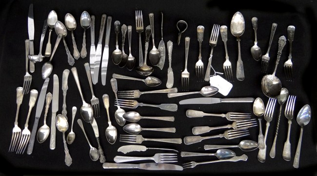 Misc. silverplate flatwear.