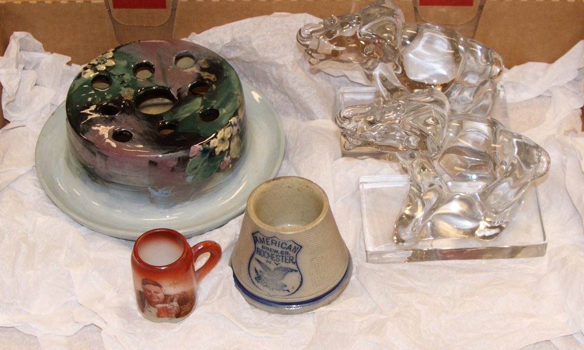 Misc. Weller planter art glass