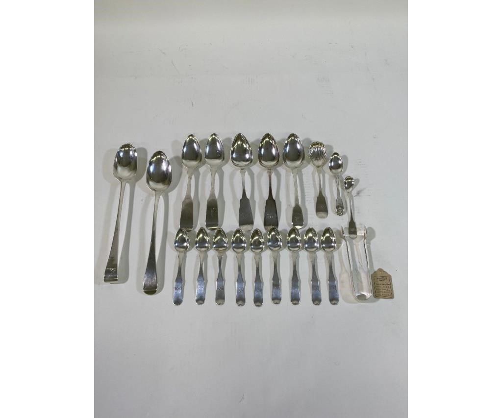 Miscellaneous coin silver spoons of