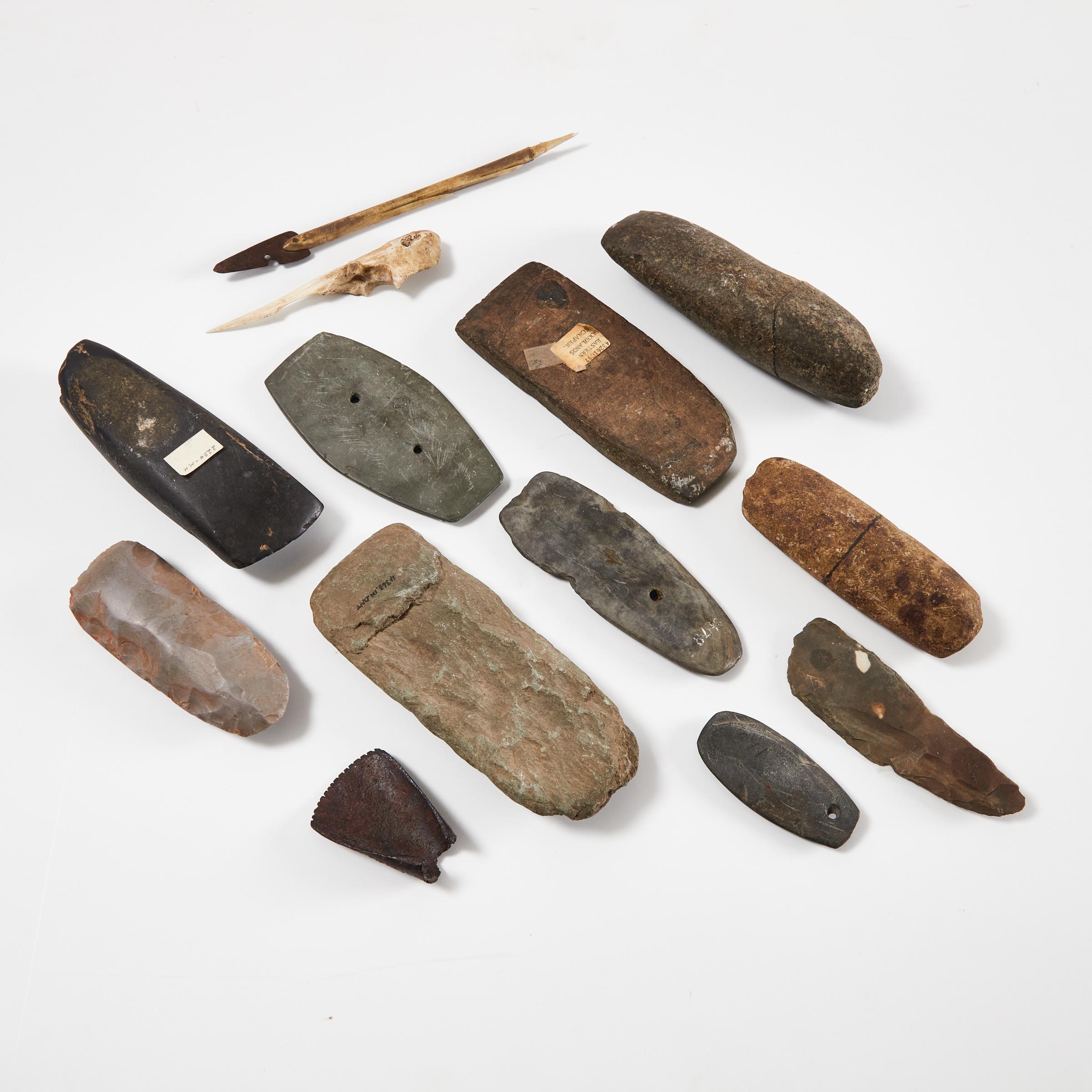 Miscellaneous Group of Stone, Bone,
