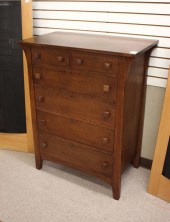 MISSION OAK CHEST OF DRAWERS,