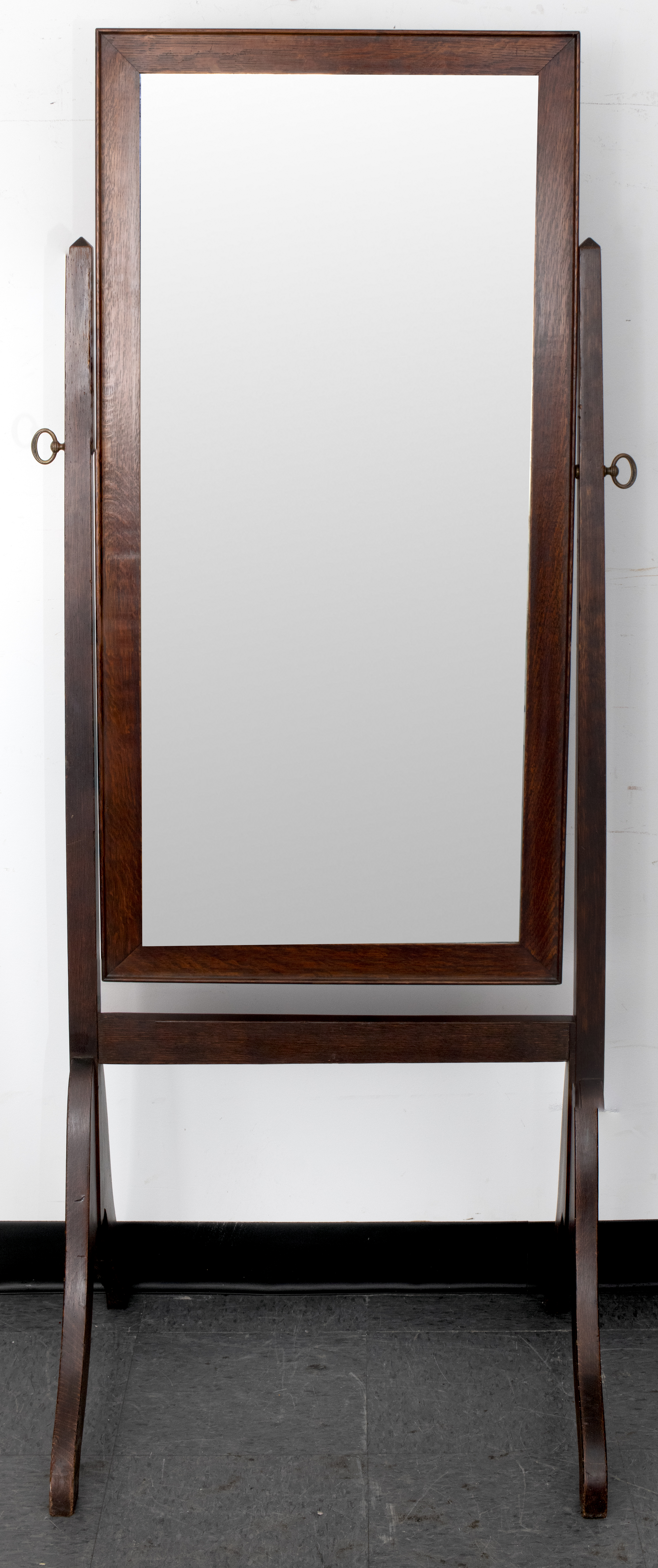 MISSION OAK CHEVAL FLOOR MIRROR