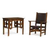 MISSION OAK DESK AND CHAIR<br>