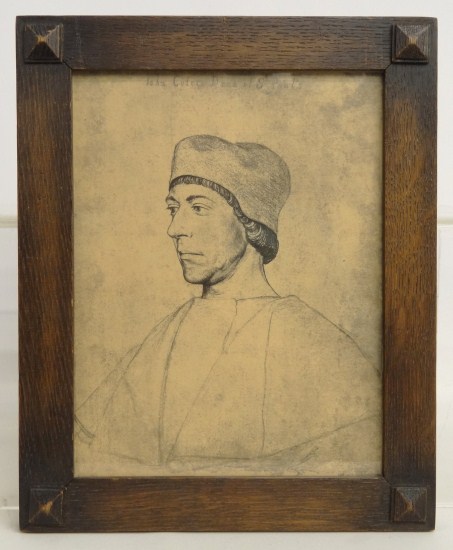 Mission Oak frame with print. Frame