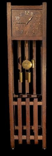 MISSION OAK GRANDFATHER CLOCKM