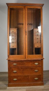 MISSION OAK GUN CABINETMission