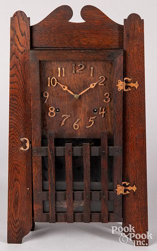 MISSION OAK MANTLE CLOCKMission oak