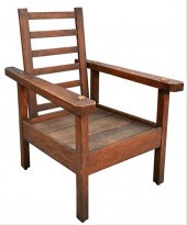 MISSION OAK MORRIS CHAIR, NO C