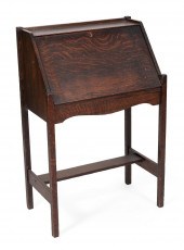MISSION OAK SLANT-LID WRITING