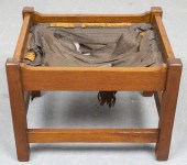 MISSION OAK STOOL / OTTOMAN AT