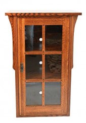 MISSION OAK STYLE BOOKCASE, WI