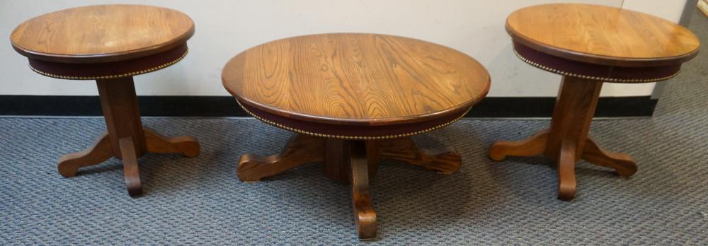 MISSION OAK STYLE PEDESTAL ROUND