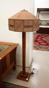 MISSION STYLE CHERRY FLOOR LAM