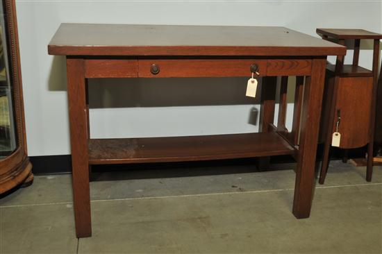 MISSION STYLE DESK. Oak having a