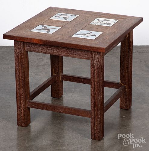 MISSION STYLE MAHOGANY STAND,
