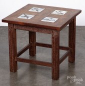 MISSION STYLE MAHOGANY STAND,