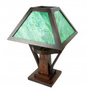 MISSION-STYLE OAK AND GREEN SL