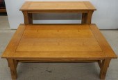 MISSION STYLE OAK SOFA TABLE A