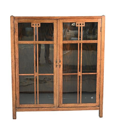 MISSION STYLE OAK TWO DOOR