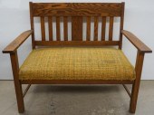MISSION STYLE OAK UPHOLSTERED