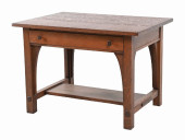MISSION STYLE SMALL OAK DESK W