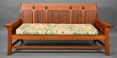 MISSION STYLE TEAK BENCH, HAVI